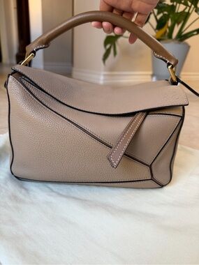 Loewe Small Puzzle Bag Mink/Sand Leather Bag